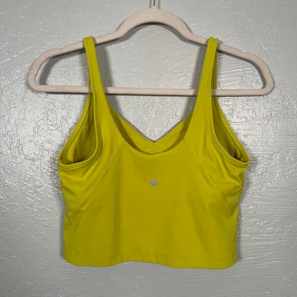 Lululemon Women 10 Yellow Serpentin Align Tank Top Built in Bra Stretch Nulu - Picture 5 of 8